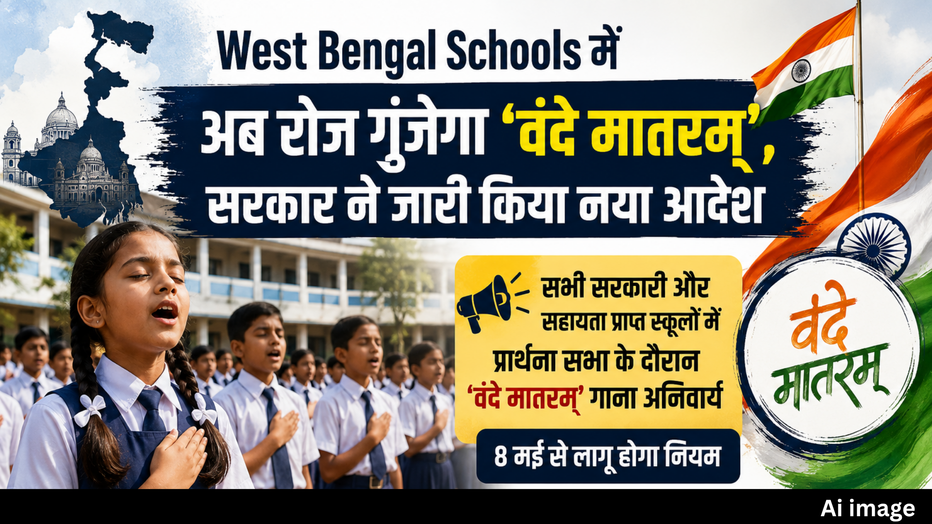 West Bengal Schools में अब रोज गूंजेगा ‘वंदे मातरम्’, सुवेंदु अधिकारी ने जारी किया नया आदेश